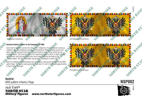 Austria: M59 pattern Infantry Flags