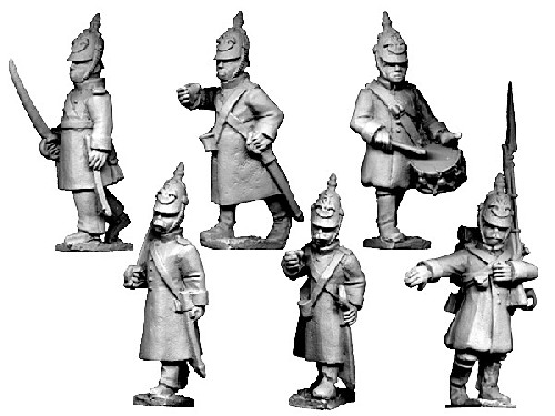 Russian Command in Helmets Advancing.