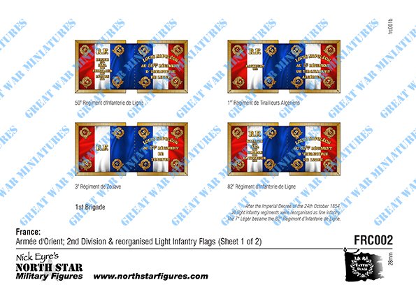 France: 2nd Division Flags (Sheet 1)