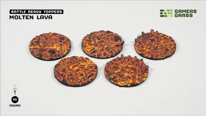 Molten Lava – Round 40mm (x5)