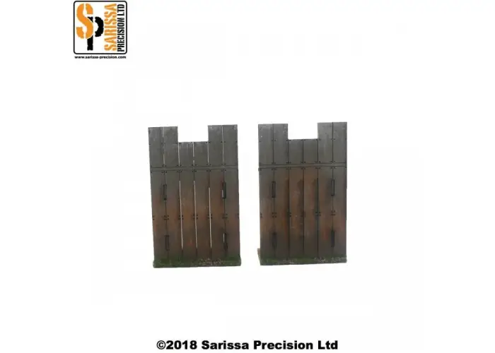 Wooden Palisade 1/2 Wall (Straight Set)