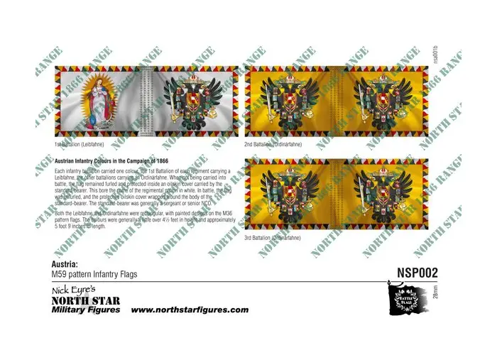 Austria: M59 pattern Infantry Flags