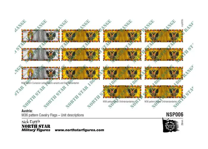 Austria: M36 pattern Cavalry Flags