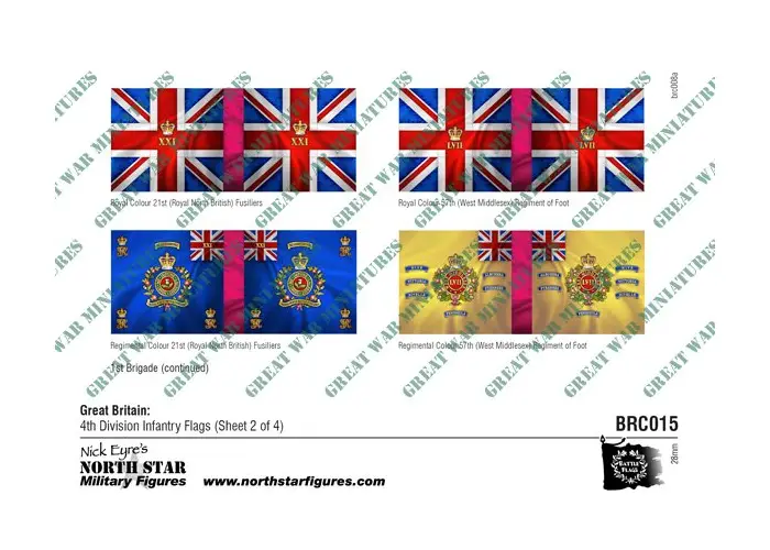 British 4th Division Infantry Flags (Sheet 2 of 4