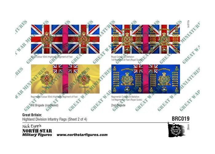 British Highland Division Infantry Flags (Sheet 2 of 4)