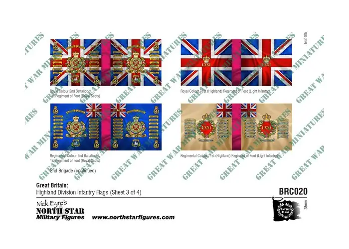 British Highland Division Infantry Flags (Sheet 3 of 4)
