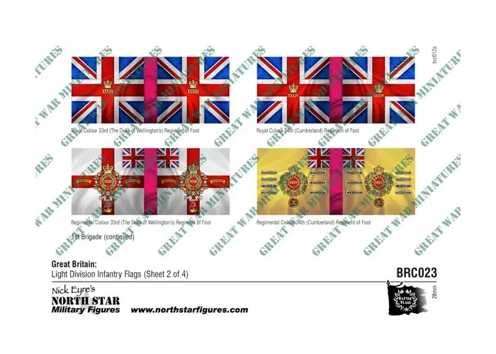 British Light Division Infantry Flags (Sheet 2 of 4)