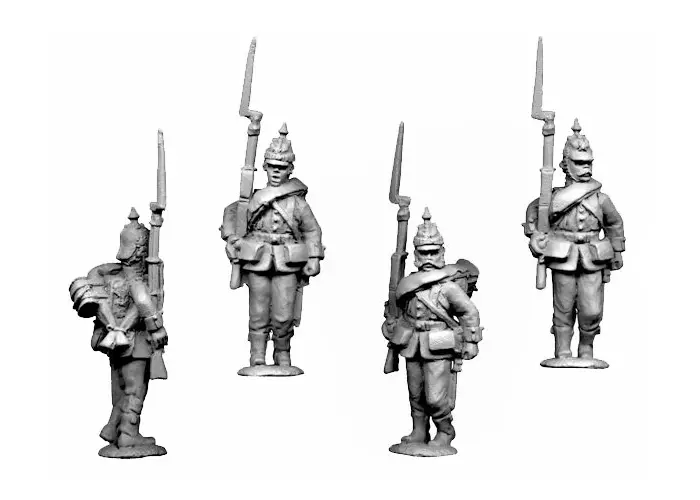 Guards Advancing in Pickelhaube