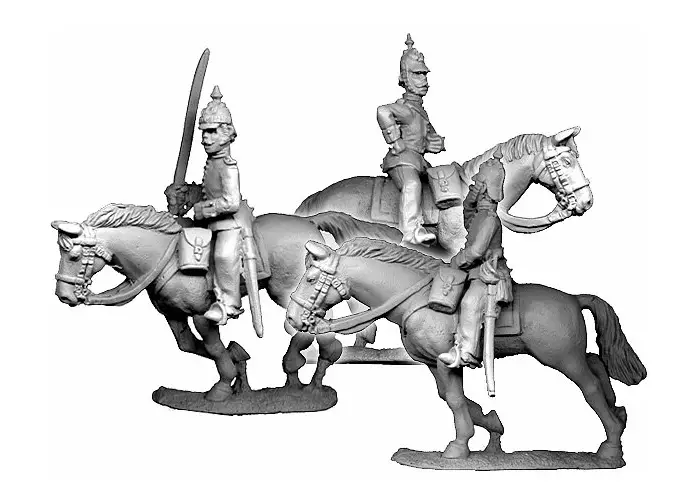 Mounted Guard Officers in Pickelhaube