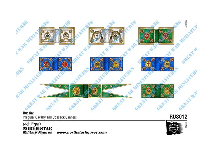 Russia: Irregular/ Cossack cavalry Flags