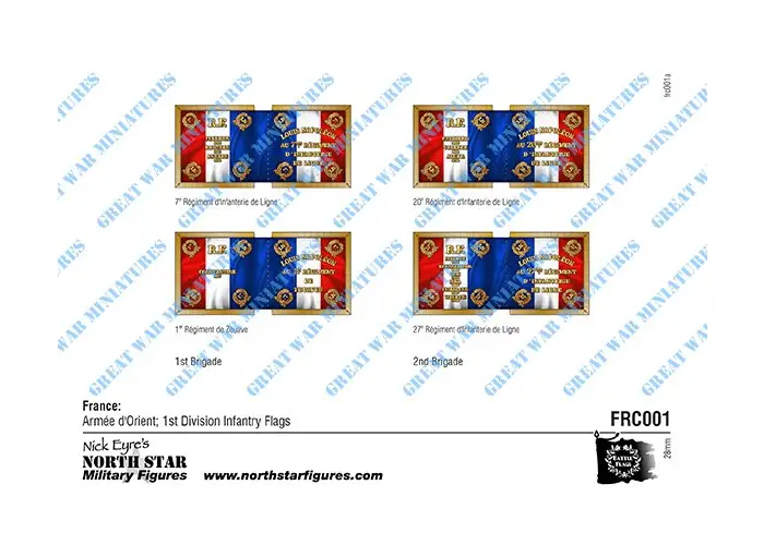 France: 1st Division Flags