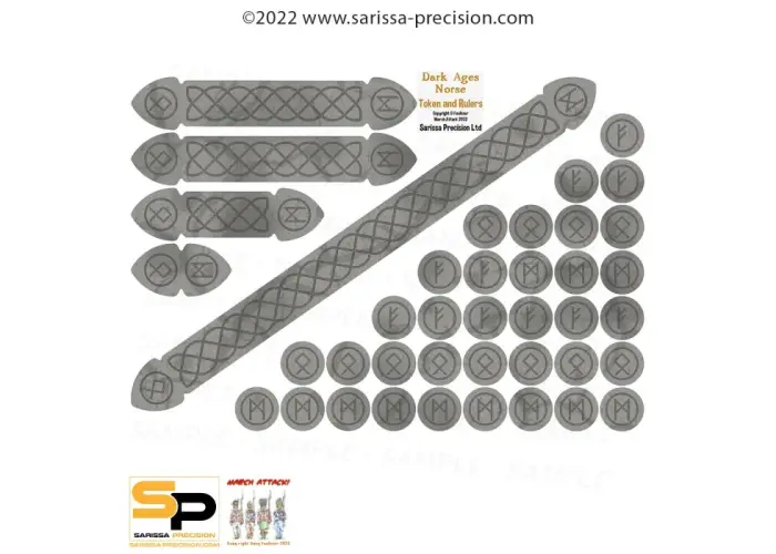 DARK AGES NORSE TOKEN & RULER SET