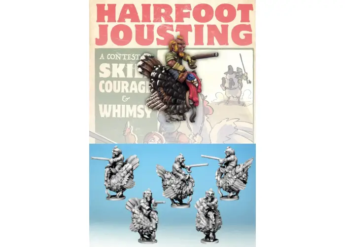Hairfoot Jouster riding a Turkey.