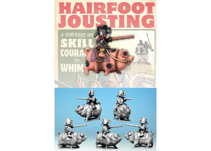 Hairfoot Jouster riding a Pig.