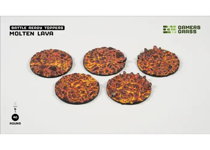 Molten Lava – Round 40mm (x5)