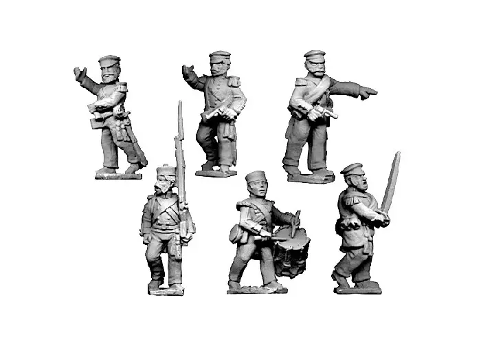British Command Advancing in Forage caps